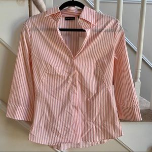 New York and Company Striped Button Down Shirt